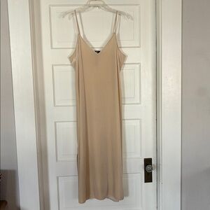 7 for All Mankind Champagne Velvet Slip Dress